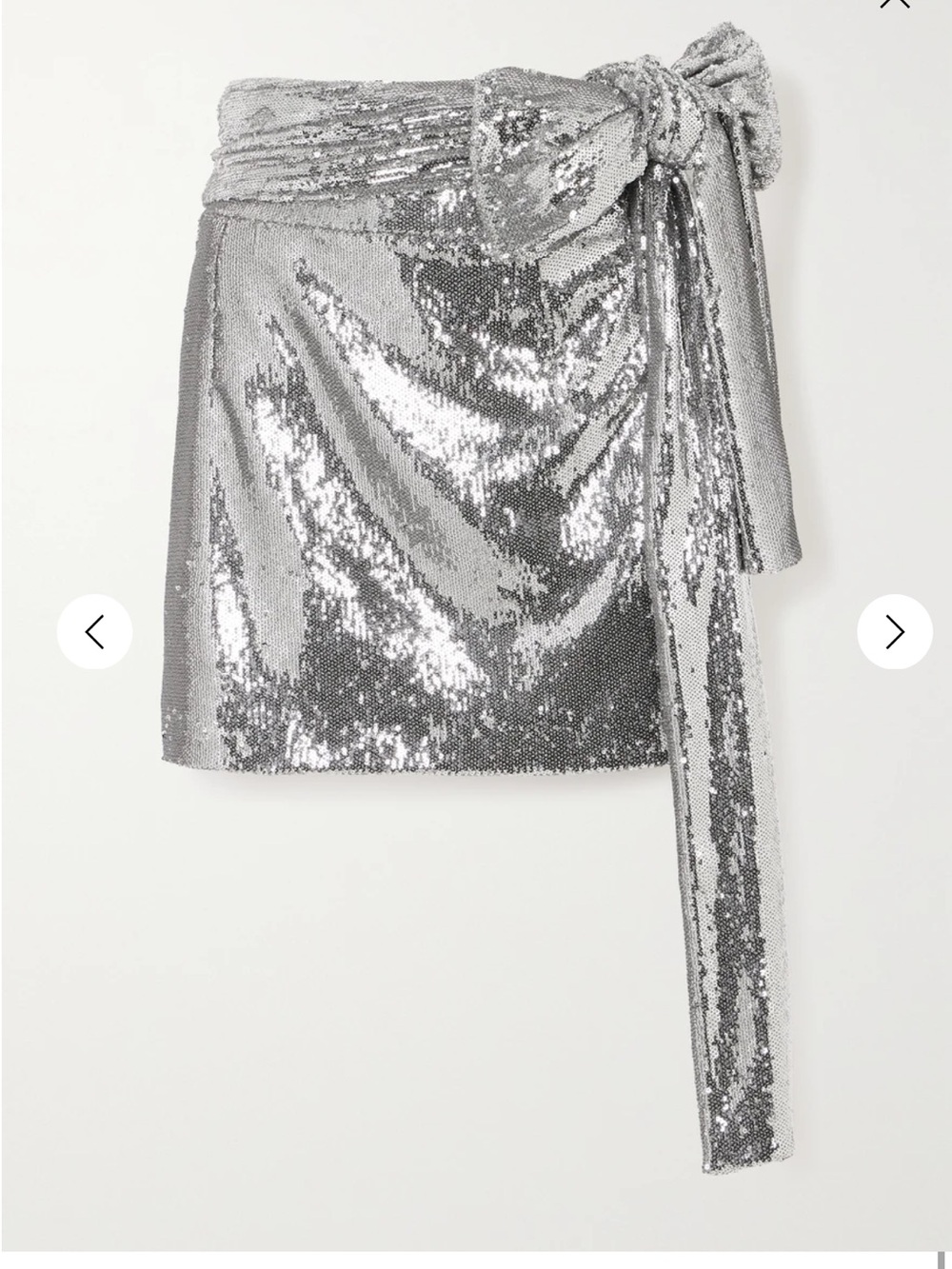 Bernard asymmetric sequined taffeta mini skirt - Picture 2 of 7